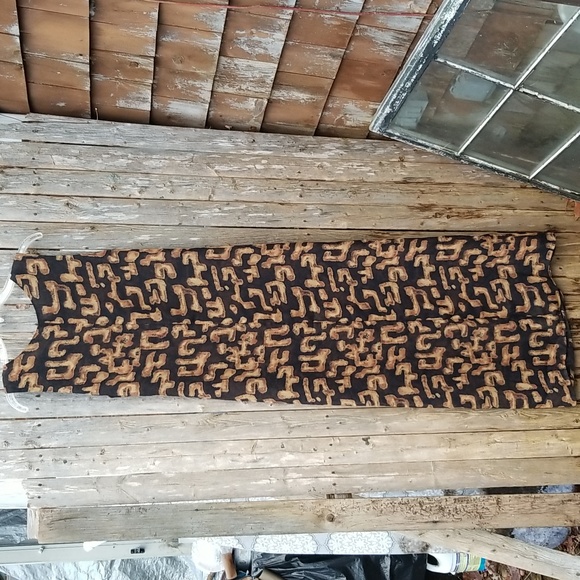 VINTAGE 80s Y2K CAROLE LITTLE Layered ART PRINTS FILMY MAXI DRESS S M Vtg Sz 10 - Picture 6 of 11